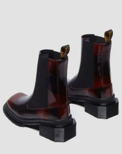 Maybole Leather Square Toe Chelsea -nilkkurit in Musta