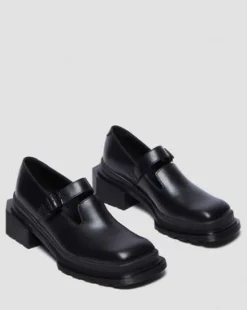 Maybole Leather Square Toe Mary Jane -kengät in Musta