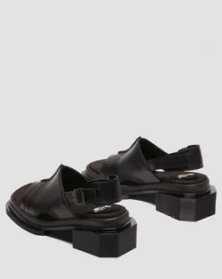 Maybole Wanama Leather Sandaalit in Musta