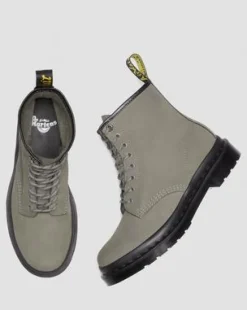 1460 Milled Nubuck Leather Lace Up -maiharit in Nickel Grey