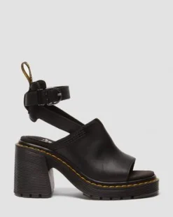 Millee Leather Open Toe -sandaalit in Musta