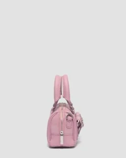 Mini Top Handle Patent Leather -laukku in Dusty Rose Pink