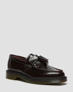 Nahkaiset Adrian Arcadia Tassel -loaferit in Kirsikanpunainen