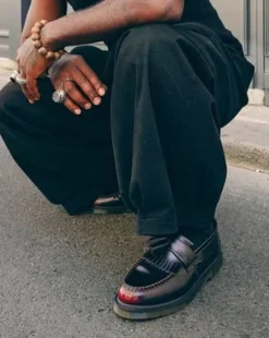 Nahkaiset Adrian Arcadia Tassel -loaferit in Kirsikanpunainen