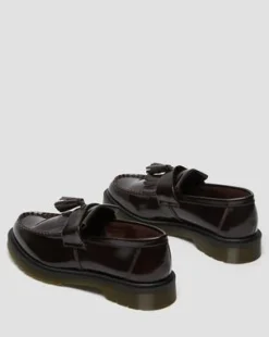 Nahkaiset Adrian Arcadia Tassel -loaferit in Kirsikanpunainen