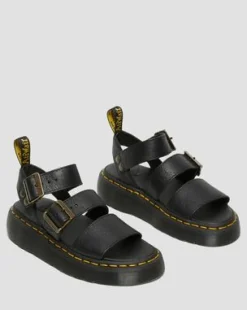 Nahkaiset Gryphon Quad Platform -sandaalit in Musta