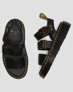 Nahkaiset Gryphon Quad Platform -sandaalit in Musta
