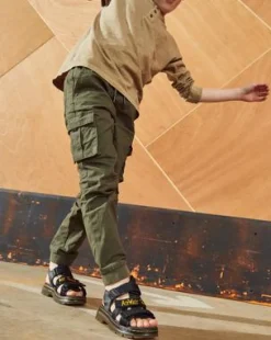 Nahkaiset Junior Callan Extra Tough -sandaalit in Musta