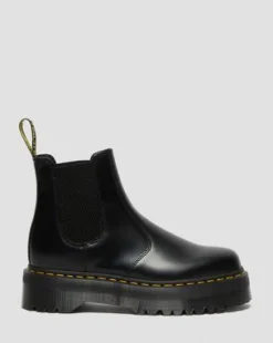 Nahkaiset 2976 Quad Smooth Platform Chelsea -bootsit in Musta
