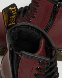 Nahkaiset Toddler 1460 Softy T Lace Up -maiharit in Kirsikanpunainen