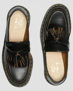 Nahkaiset Vintage Adrian Quilon Tassel -loaferit in Musta
