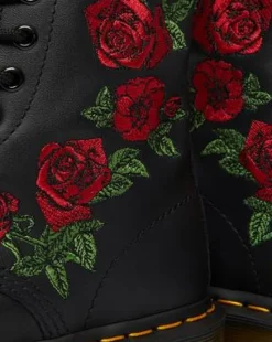 Nahkaiset 1460 Vonda Floral Rose Lace Up -maiharit in Musta