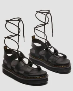 Nartilla Leather Gladiator -sandaalit in Musta