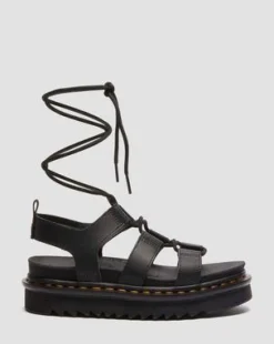 Nartilla Leather Gladiator -sandaalit in Musta