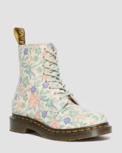 1460 Pascal Floral Reclaimed Leather -maiharit in Pilvenvalkoinen