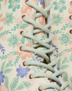 1460 Pascal Floral Reclaimed Leather -maiharit in Pilvenvalkoinen