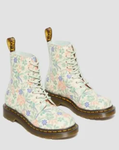 1460 Pascal Floral Reclaimed Leather -maiharit in Pilvenvalkoinen