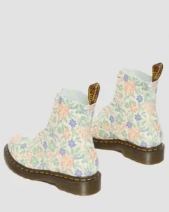 1460 Pascal Floral Reclaimed Leather -maiharit in Pilvenvalkoinen