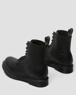 1460 Pascal Mono Lace Up Boots in Musta