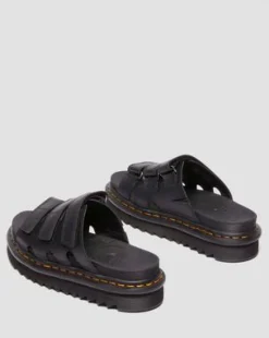 Raine Slide Athena Leather -sandaalit in Musta