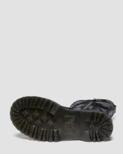 Rejena Hair On Croc Emboss Leather -saappaat in Musta