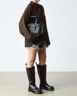 Rejena Hi Old Harness Leather -saappaat in Musta