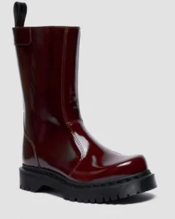 Rejena Laquered Leather -saappaat in Kirsikanpunainen