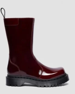 Rejena Laquered Leather -saappaat in Kirsikanpunainen