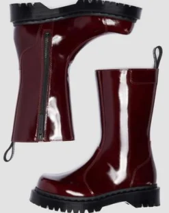 Rejena Laquered Leather -saappaat in Kirsikanpunainen