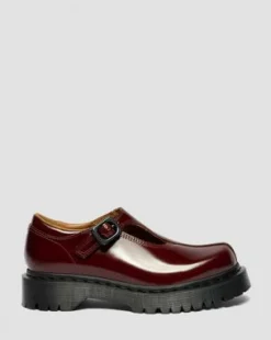 Rejena Mary Jane Laquered Leather -kengät in Kirsikanpunainen