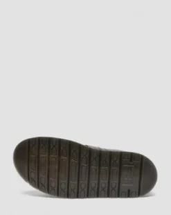 San Two Strap Croc Embossed Leather -sandaalit in Tummanruskea