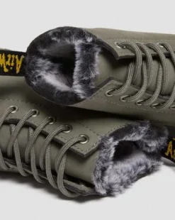 1460 Serena Faux Fur Lined Nubuck Lace Up -maiharit in Nickel Grey