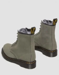 1460 Serena Faux Fur Lined Nubuck Lace Up -maiharit in Nickel Grey