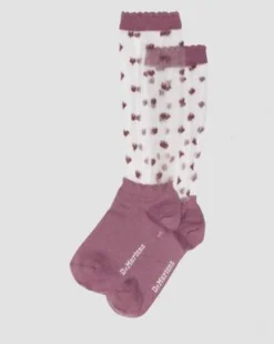 Short Heart Mesh Organic Cotton Blend -sukat in Dusty Rose Pink
