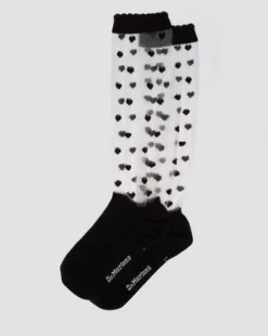 Short Heart Mesh Organic Cotton Blend -sukat in Musta