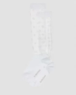 Short Heart Mesh Organic Cotton Blend -sukat in Valkoinen