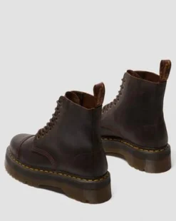 Sinclair Crazy Horse Leather Platform -maiharit in Tummanruskea