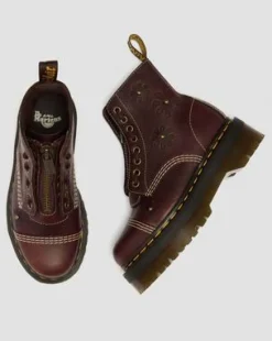 Sinclair Flower Grizzly Leather Platform -maiharit in Tummanruskea