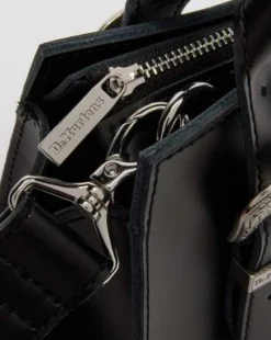 Small Kiev Leather Tote Bag in Musta