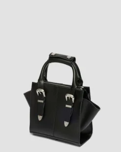 Small Kiev Leather Tote Bag in Musta