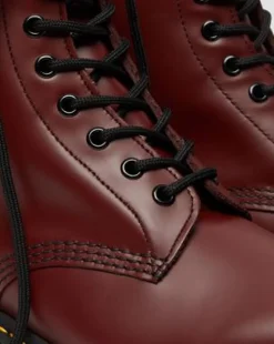1460 Smooth Leather Lace Up -maiharit in Kirsikanpunainen