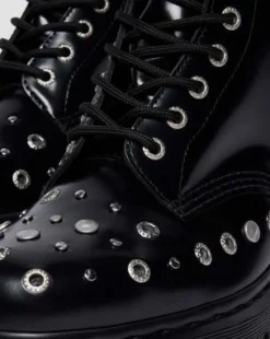 1460 STUDDED BUTTERO LEATHER -MAIHARIT in Musta