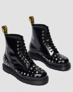 1460 STUDDED BUTTERO LEATHER -MAIHARIT in Musta