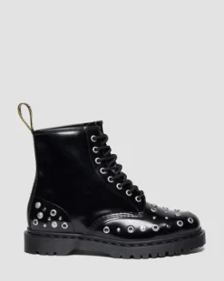 1460 STUDDED BUTTERO LEATHER -MAIHARIT in Musta