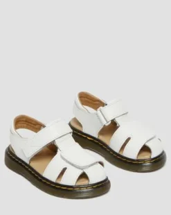 Taaperoiden Moby II Leather Strap Velcro -sandaalit in Valkoinen