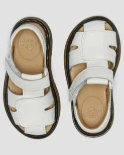 Taaperoiden Moby II Leather Strap Velcro -sandaalit in Valkoinen