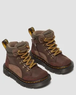 Taaperoiden Raffe Leather & Suede -maiharit in Tummanruskea