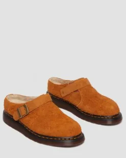 Tekoturkisvuoratut Isham Faux Shearling Suede -lipokkaat in Pecan Brown