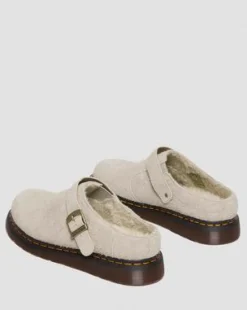 Tekoturkisvuoratut Isham Faux Shearling Suede -lipokkaat in Vintage Taupe