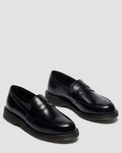 Temara Polished Smooth -kiiltävänahkaiset loaferit in Musta